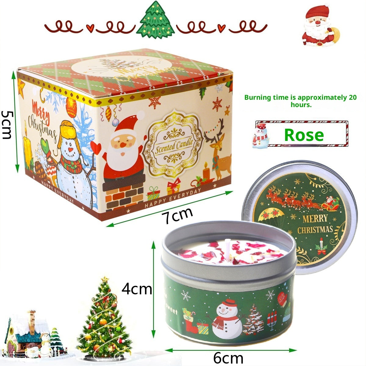 New Christmas Scented Candle Set