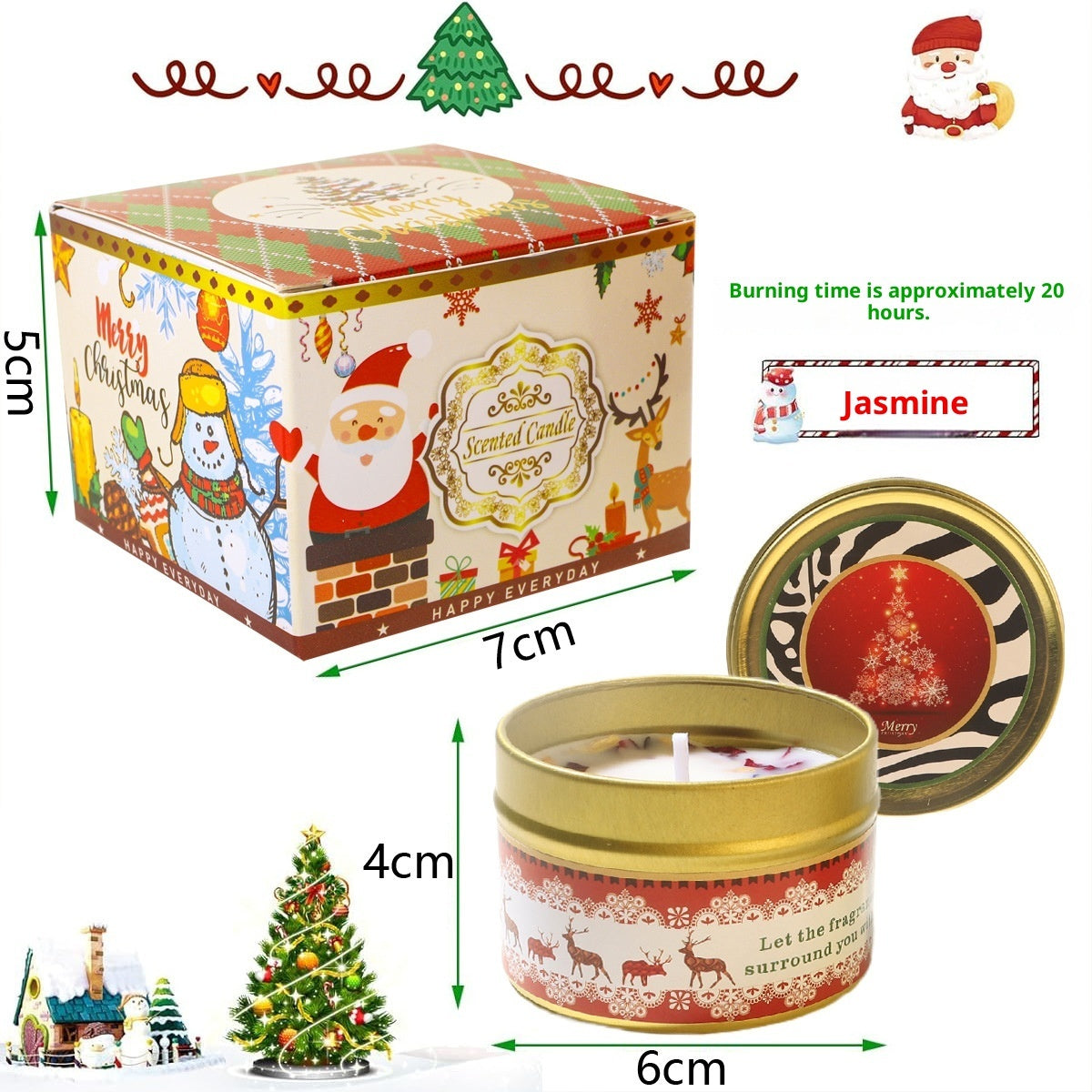New Christmas Scented Candle Set