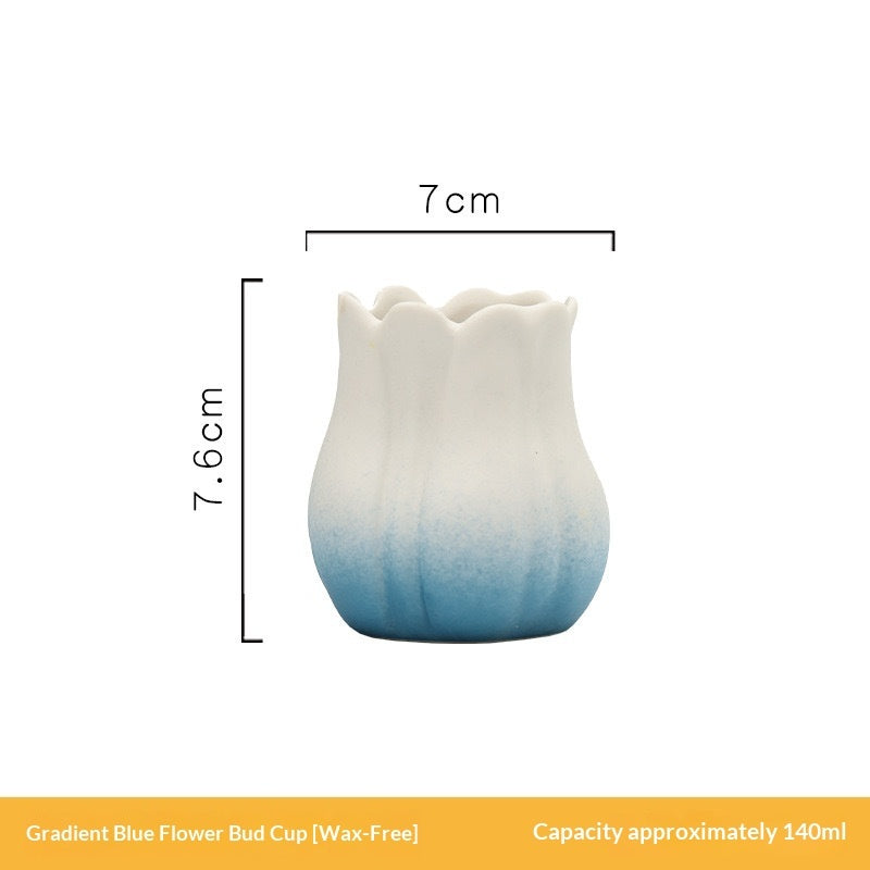 Tulip Petal Aromatherapy Creative Ceramic Decorative Scented Candle Holder