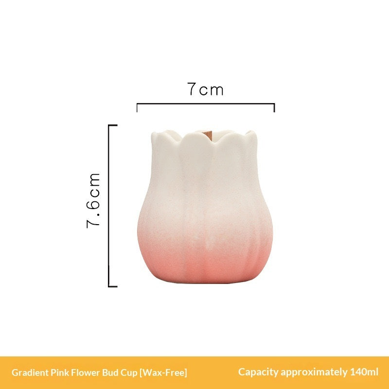 Tulip Petal Aromatherapy Creative Ceramic Decorative Scented Candle Holder