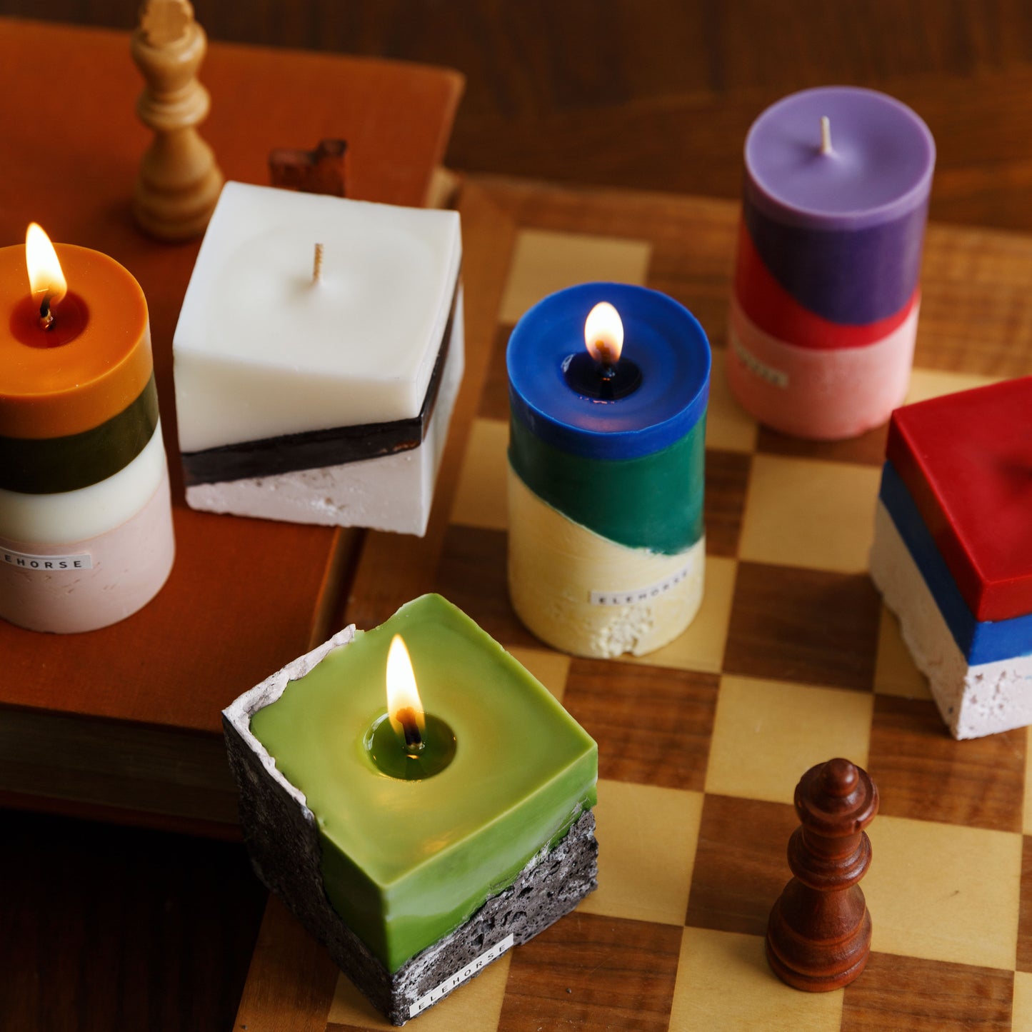 Classic Ice Flower Wax Cylindrical Scented Candle