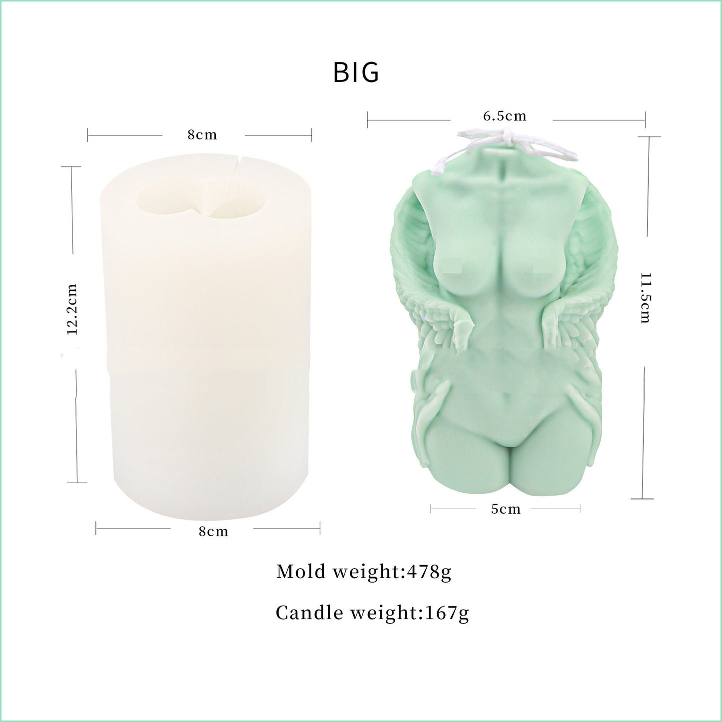 Silicone Scented Candle Mould For Men And Women