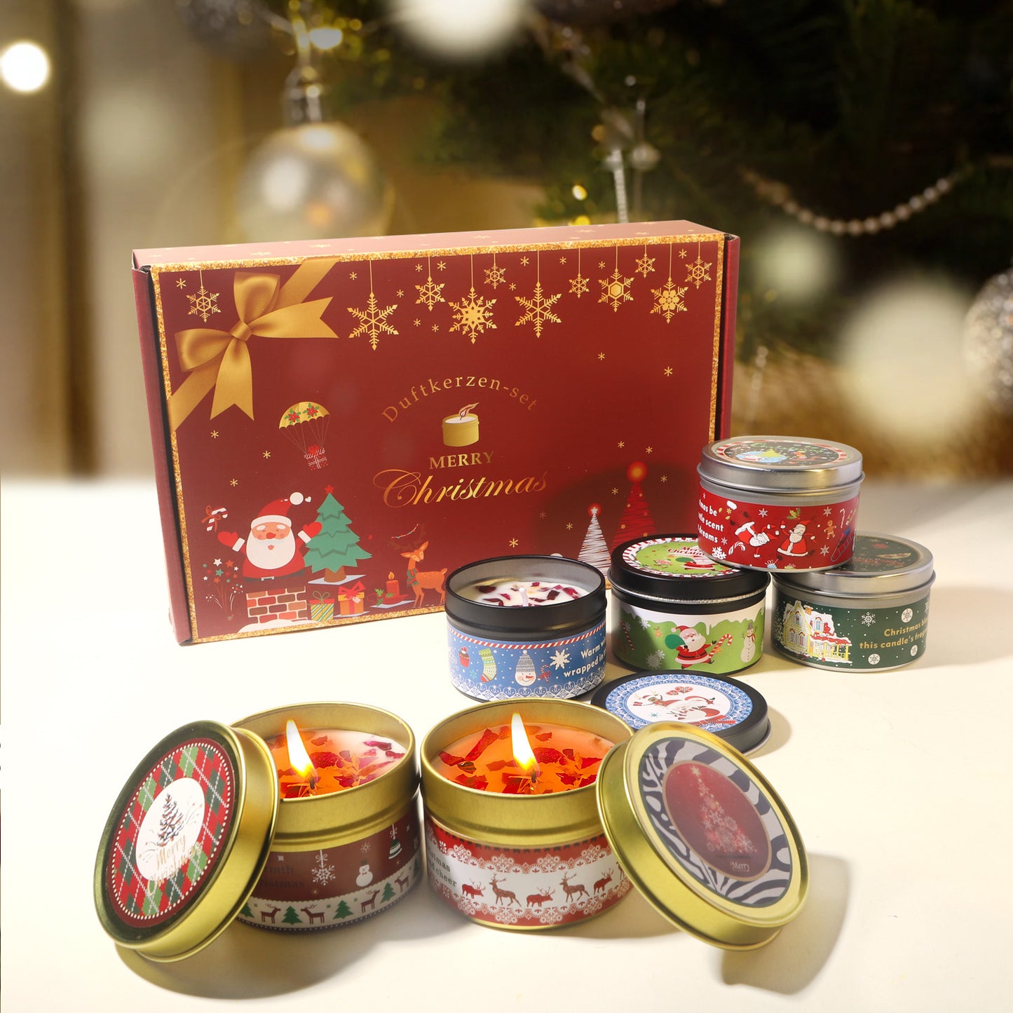 New Christmas Scented Candle Set
