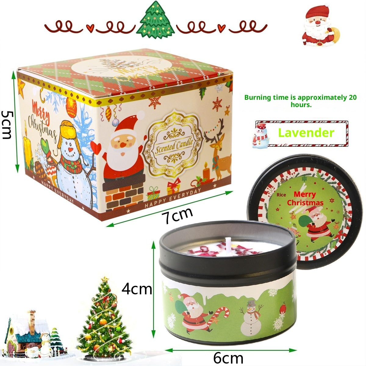 New Christmas Scented Candle Set