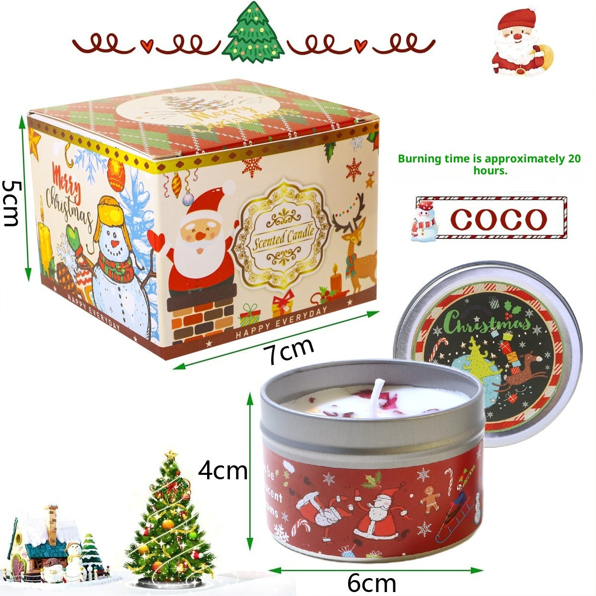 New Christmas Scented Candle Set