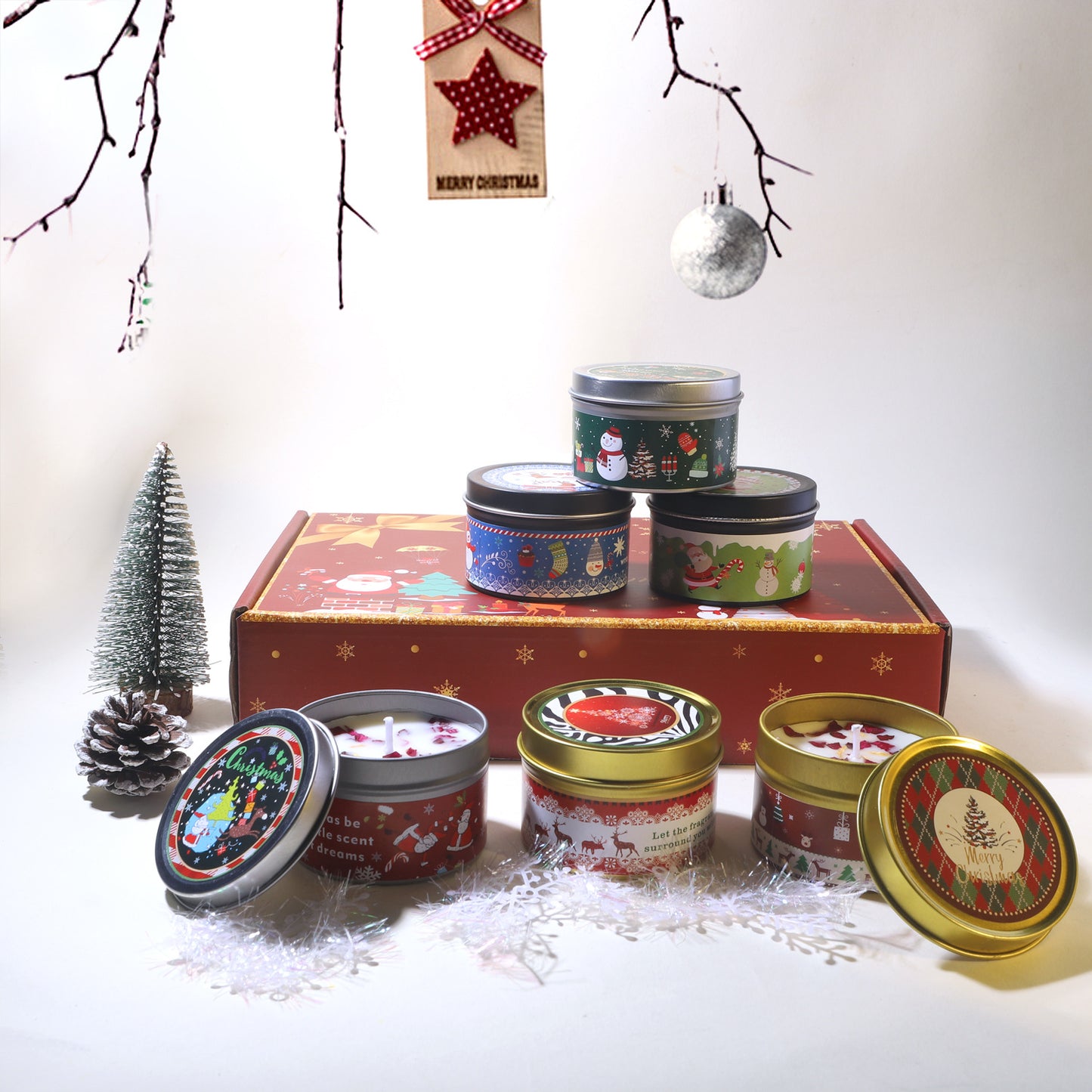 New Christmas Scented Candle Set