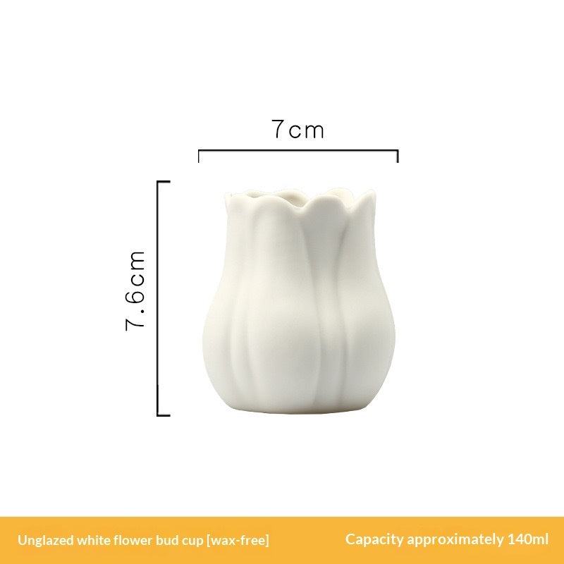 Tulip Petal Aromatherapy Creative Ceramic Decorative Scented Candle Holder