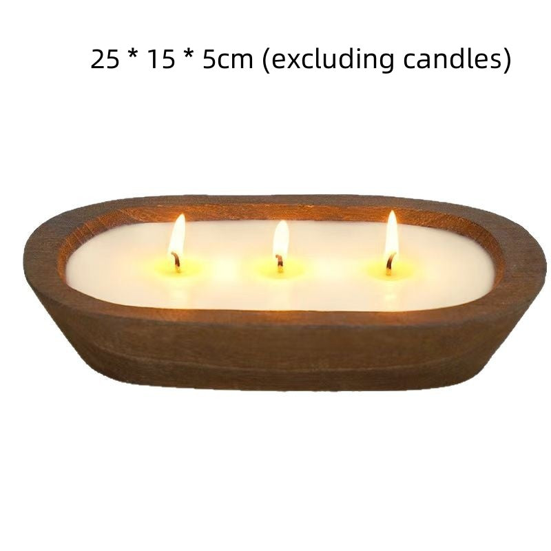 Solid Wood Scented Candle Tray Restaurant Tray