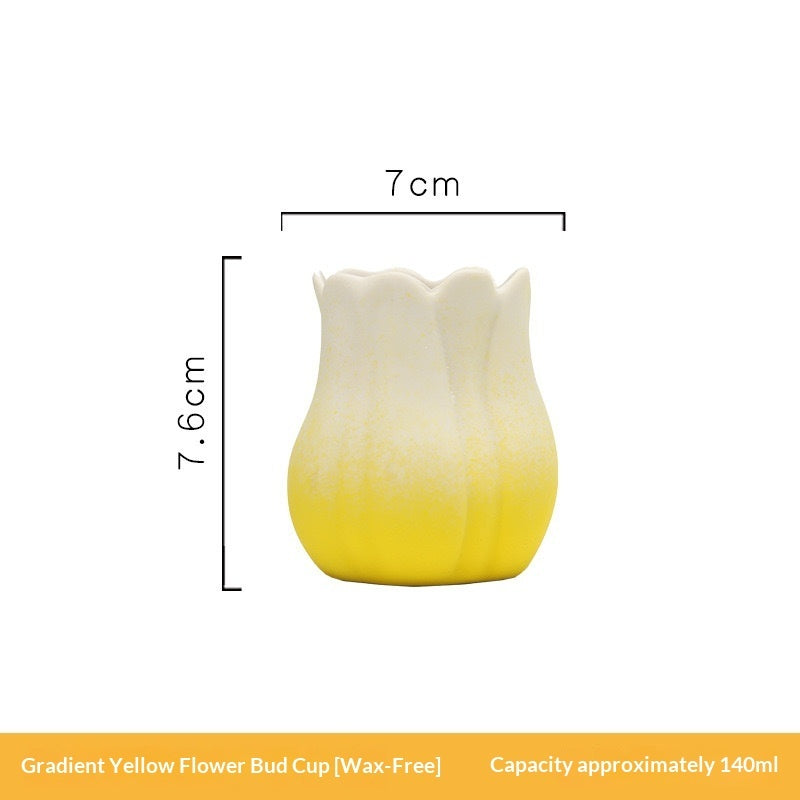 Tulip Petal Aromatherapy Creative Ceramic Decorative Scented Candle Holder