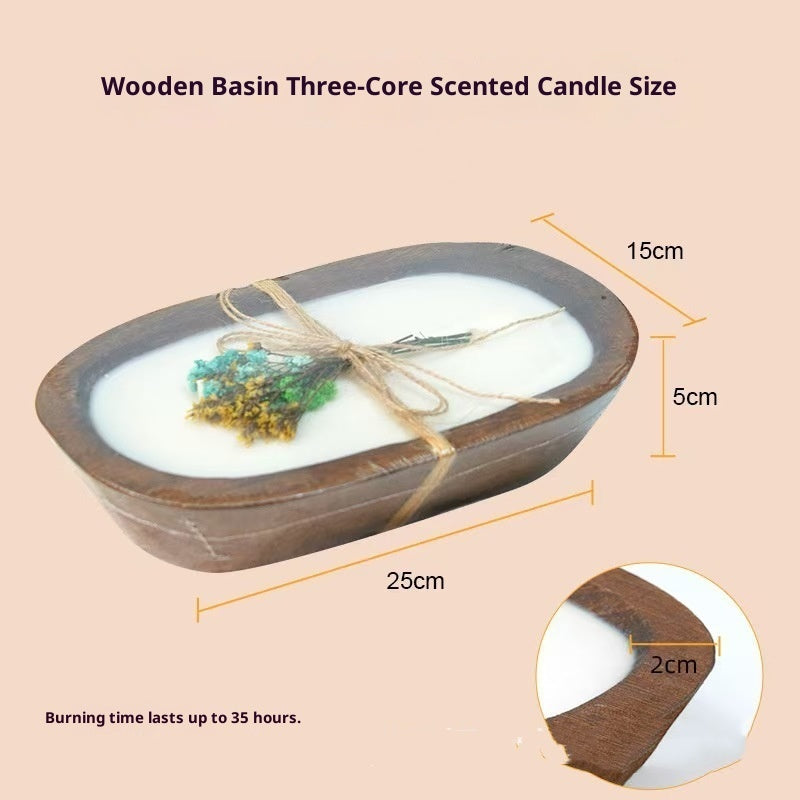 Solid Wood Scented Candle Tray Restaurant Tray