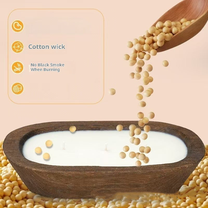 Solid Wood Scented Candle Tray Restaurant Tray