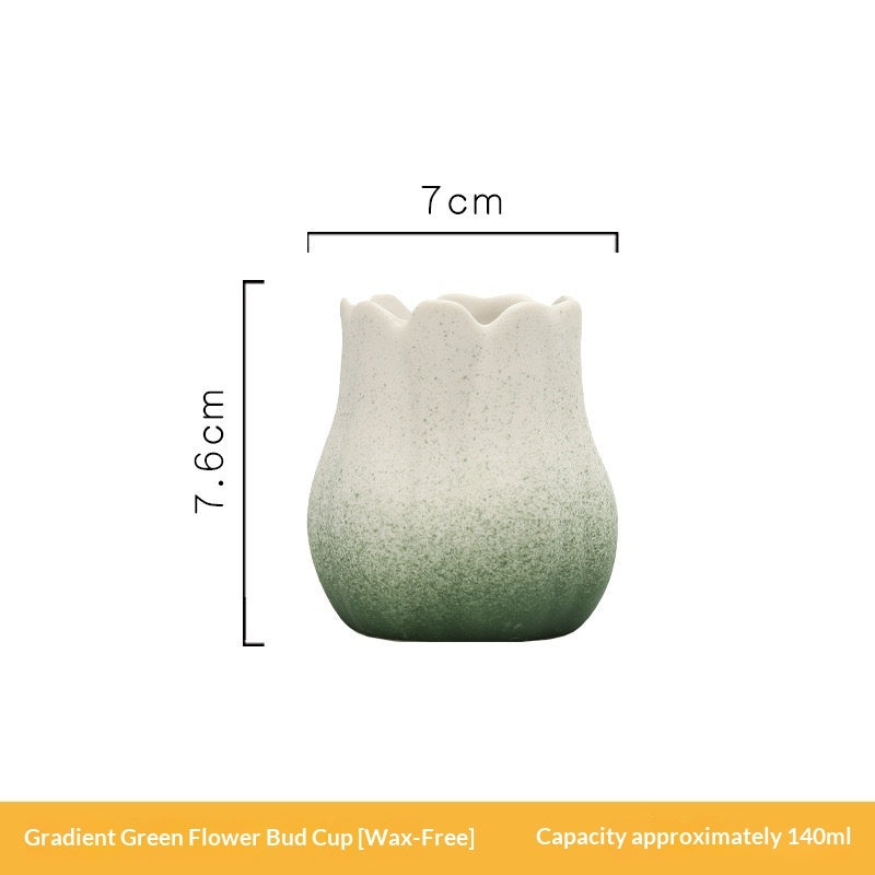 Tulip Petal Aromatherapy Creative Ceramic Decorative Scented Candle Holder