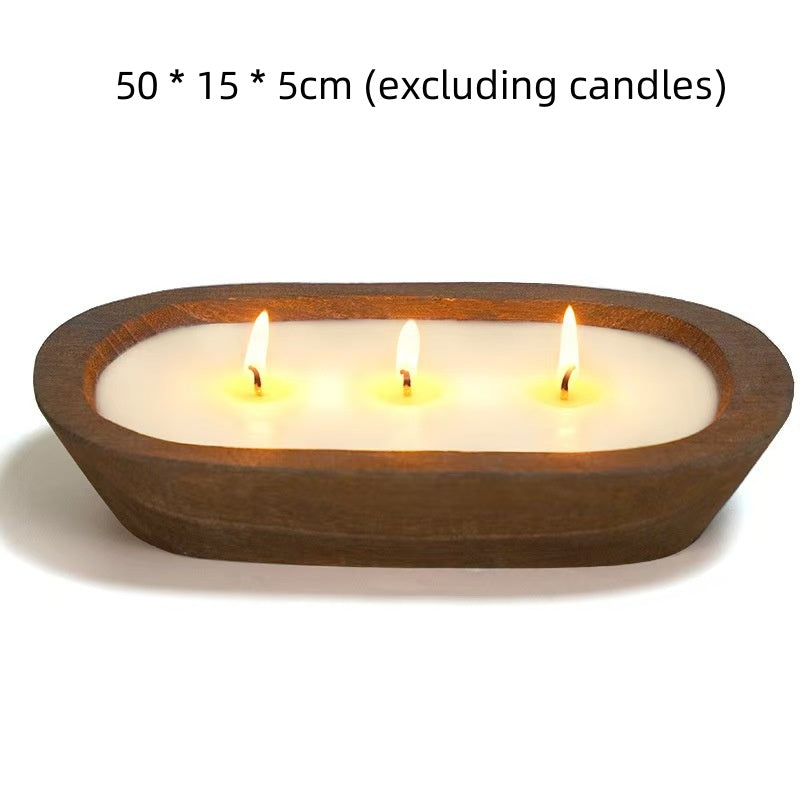 Solid Wood Scented Candle Tray Restaurant Tray